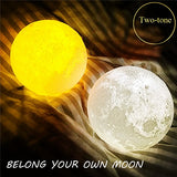 8cm Touch Sensor 3D Moon Table Lamp USB Color Changing LED Luna Night Light Kids Gift