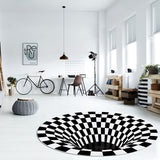 Carpet 3D Optical Illusion Black Hole For Living Room Coffee Table Mats