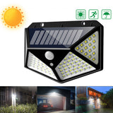  ARILUX® 100 LED Solar Powered PIR Motion Sensor Wall Light Outdoor Garden Lamp 3 Modes