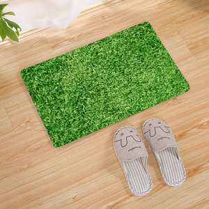 Soft Plush Lush Lawn Print Door Mat