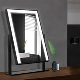 LED Makeup Mirror Hollywood Standing Mirror Black