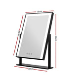 LED Makeup Mirror Hollywood Standing Mirror Black