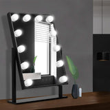 LED Standing Makeup Mirror - Black